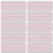 Chic Calligraphy Wedding Guest Address Labels (Vorderseite)