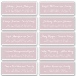Chic Calligraphy Wedding Guest Address Labels
