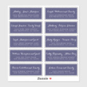 Chic Calligraphy Wedding Guest Address Labels (Blatt)