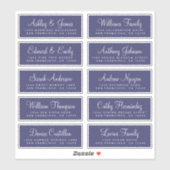 Chic Calligraphy Wedding Guest Address Labels (Blatt)