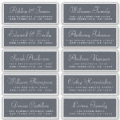 Chic Calligraphy Wedding Guest Address Labels (Vorderseite)