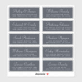 Chic Calligraphy Wedding Guest Address Labels (Blatt)