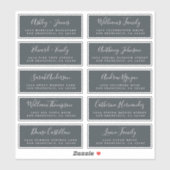 Chic Calligraphy Wedding Guest Address Labels (Blatt)