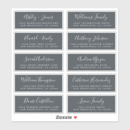 Chic Calligraphy Wedding Guest Address Labels