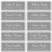 Chic Calligraphy Wedding Guest Address Labels (Vorderseite)
