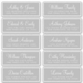 Chic Calligraphy Wedding Guest Address Labels (Vorderseite)