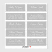 Chic Calligraphy Wedding Guest Address Labels (Blatt)