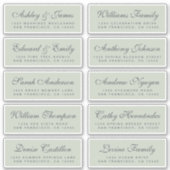 Chic Calligraphy Wedding Guest Address Labels (Vorderseite)