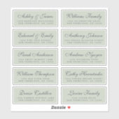 Chic Calligraphy Wedding Guest Address Labels (Blatt)