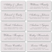 Chic Calligraphy Wedding Guest Address Labels (Vorderseite)
