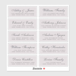 Chic Calligraphy Wedding Guest Address Labels