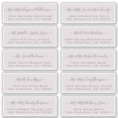 Chic Calligraphy Wedding Guest Address Labels (Vorderseite)