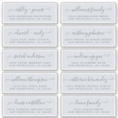 Chic Calligraphy Wedding Guest Address Labels (Vorderseite)