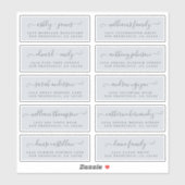 Chic Calligraphy Wedding Guest Address Labels (Blatt)