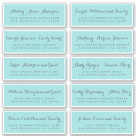Chic Calligraphy Wedding Guest Address Labels
