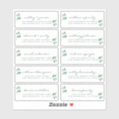 Chic Calligraphy Wedding Guest Address Labels (Blatt)