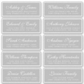 Chic Calligraphy Wedding Guest Address Labels (Vorderseite)