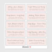 Chic Calligraphy Wedding Guest Address Labels (Blatt)