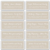 Chic Calligraphy Wedding Guest Address Labels (Vorderseite)