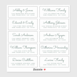 Chic Calligraphy Wedding Guest Address Labels