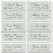 Chic Calligraphy Wedding Guest Address Labels (Vorderseite)