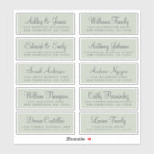 Chic Calligraphy Wedding Guest Address Labels (Blatt)