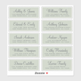 Chic Calligraphy Wedding Guest Address Labels