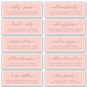 Chic Calligraphy Wedding Guest Address Labels (Vorderseite)