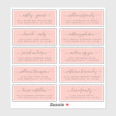 Chic Calligraphy Wedding Guest Address Labels (Blatt)
