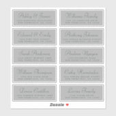 Chic Calligraphy Wedding Guest Address Labels (Blatt)