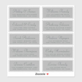 Chic Calligraphy Wedding Guest Address Labels