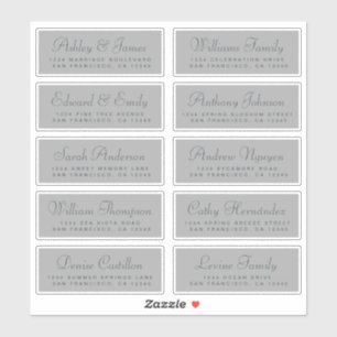 Chic Calligraphy Wedding Guest Address Labels