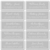 Chic Calligraphy Wedding Guest Address Labels (Vorderseite)