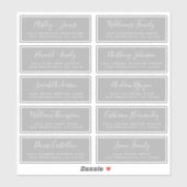 Chic Calligraphy Wedding Guest Address Labels (Blatt)