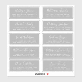 Chic Calligraphy Wedding Guest Address Labels