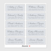 Chic Calligraphy Wedding Guest Address Labels (Blatt)