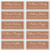 Chic Calligraphy Wedding Guest Address Labels (Vorderseite)