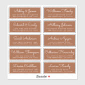 Chic Calligraphy Wedding Guest Address Labels (Blatt)