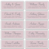 Chic Calligraphy Wedding Guest Address Labels (Vorderseite)