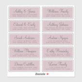 Chic Calligraphy Wedding Guest Address Labels (Blatt)