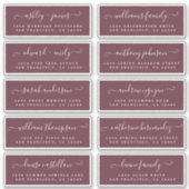 Chic Calligraphy Wedding Guest Address Labels (Vorderseite)
