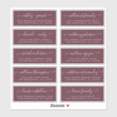 Chic Calligraphy Wedding Guest Address Labels (Blatt)