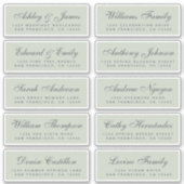 Chic Calligraphy Wedding Guest Address Labels (Vorderseite)