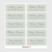 Chic Calligraphy Wedding Guest Address Labels (Blatt)