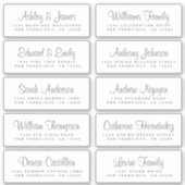 Chic Calligraphy Wedding Guest Address Labels (Vorderseite)