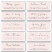 Chic Calligraphy Wedding Guest Address Labels (Vorderseite)