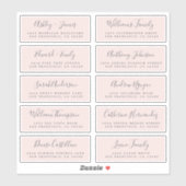 Chic Calligraphy Wedding Guest Address Labels (Blatt)