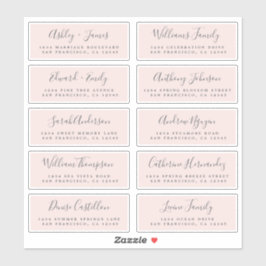 Chic Calligraphy Wedding Guest Address Labels