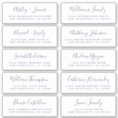 Chic Calligraphy Wedding Guest Address Labels (Vorderseite)