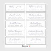 Chic Calligraphy Wedding Guest Address Labels (Blatt)